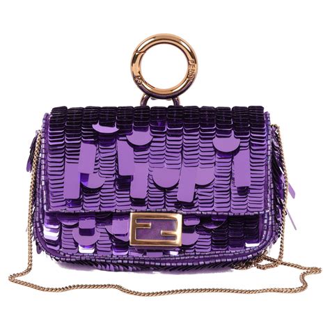 fendi nano baguette purple|Fendi baguette pouch.